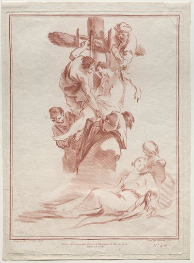 Nedstigningen fra korset, 1773. af Gilles Demarteau