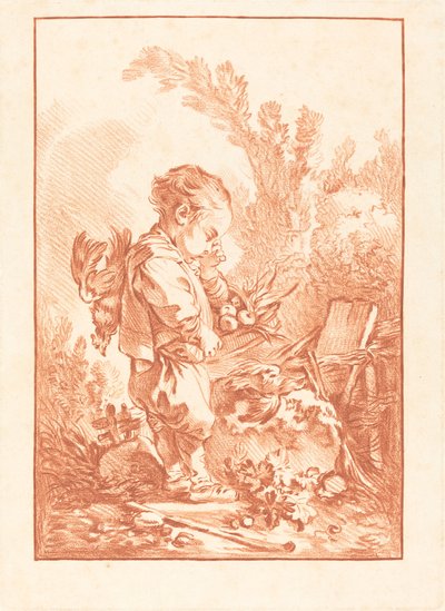 Marauderen (tyven) af Gilles Demarteau, the Elder after François Boucher