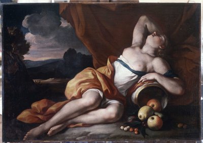 Pomones søvn: Pomone er en nymfe i romersk mytologi af Gilles Garcin