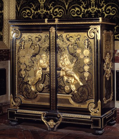 Møbler Regence stil: skab med mønter realiseret af Gilles Marie Oppenord (1672-1742) 1700-tallet Versailles, musee du chateau af Gilles-Marie Oppenord