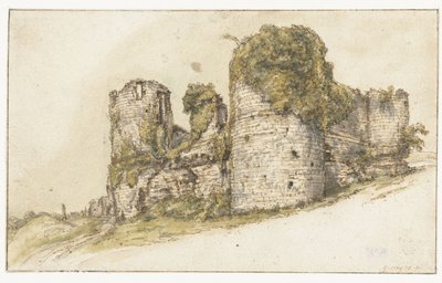 Udsigt over Château de César i Vau af Gilles Neyts