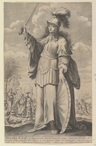 Deborah, 1647. Skaber: Gilles Rousselet, Abraham Bosse. af Gilles Rousselet and Abraham Bosse