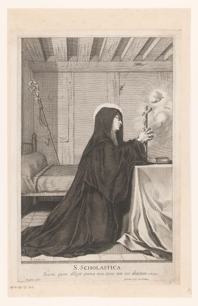 Hellige Scholastica af Gilles Rousselet