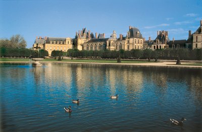 Slottet Fontainebleau i Seine og Marne (Seine-et-Marne), Frankrig. Arkitektur af Gilles Le Breton (ca af Gilles and Delorme Philibert Le Breton