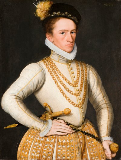 Portræt af en ukendt adelig mand, 1575. af Gillis Claeissens