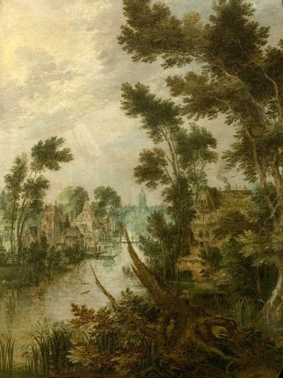 Flusslandschaft, 1614 von Gillis Claesz d Hondecoeter