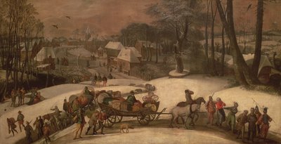En militær ekspedition om vinteren, ca. 1590 af Gillis Mostaert