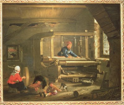 En vævers værksted af Gillis Rombouts