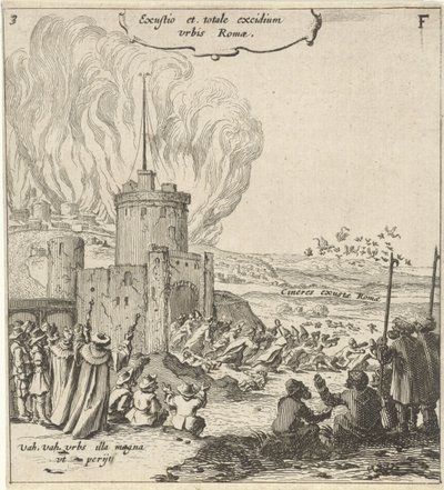 Brand i Rom Ekstroktion og i alt roma -romaer (titel på objekt) af Gillis van Scheyndel (I)