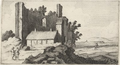 Kapel i en ruin Tolv landskaber (serietitel) af Gillis van Scheyndel (I)