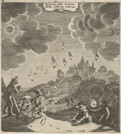 Zons- en maansverduistering Tilsløringen af ​​solen og månen, den faldende stjerne, himlens rystelser (titel på objektet) af Gillis van Scheyndel (I)