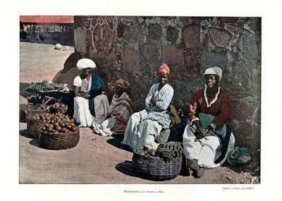 Frugtsælgere, Rio de Janeiro, Brasilien, 1800-tallet af Gillot