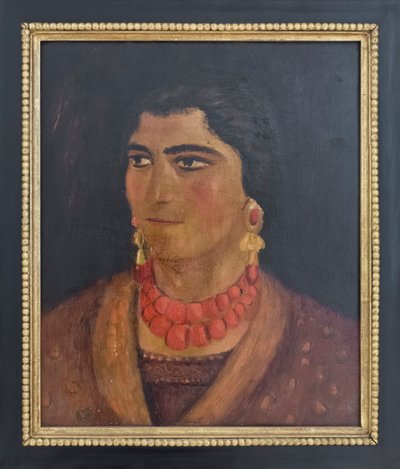 Kvinde fra Ciociaria, ca. 1930 (olie på panel) af Gino (1904-33) Bonichi