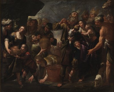 Moses henter vand fra klippen af Gioacchino Assereto