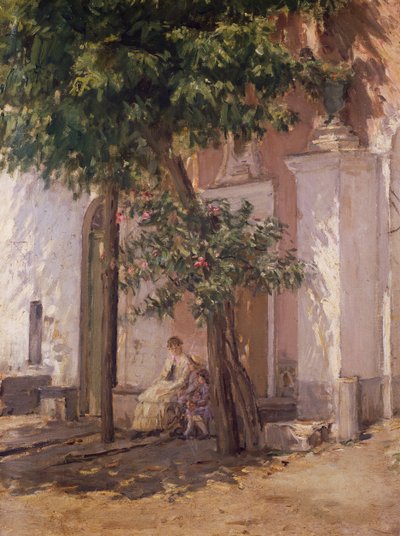 Villa Garzoni, af Gioacchino Toma (1836-1893), maleri. af Gioacchino Toma