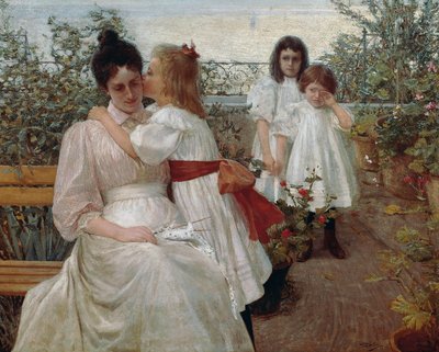 Små sjæle, maleri af Giorgio Belloni (1861-1944), olie på lærred af Giorgio Belloni