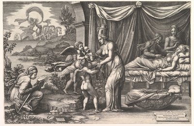 Allegori af fødsel, 1558. af Giorgio Ghisi