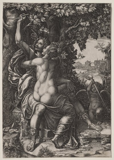 Angelica og Medoro af Giorgio Ghisi