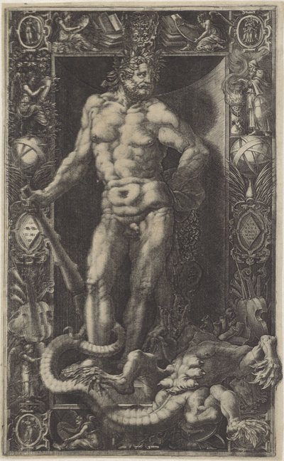 Hercules som sejrherren af ​​Hydraen af ​​Lerna af Giorgio Ghisi