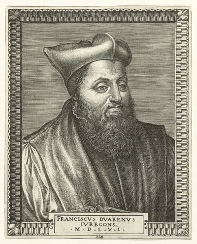 Portræt af François Duaren, professor i jura ved universitetet i Bourges af Giorgio Ghisi