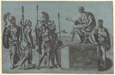 Romerske soldater før en kejser, før 1540. af Giorgio Ghisi