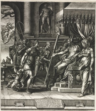 Calumny of Apelles, 1560. af Giorgio Ghisi