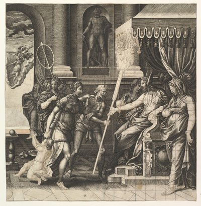 Calumny of Apelles, 1560. af Giorgio Ghisi