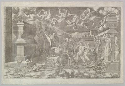 Ezekiels syn, 1554. af Giorgio Ghisi