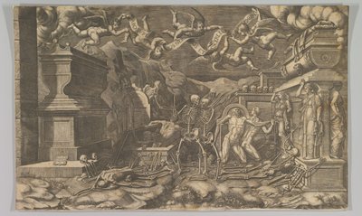 The Vision of Ezekiel, 1554 genudgivet 1595. af Giorgio Ghisi