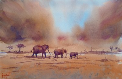 Afrikansk elefants rejse af Giorgio Gosti