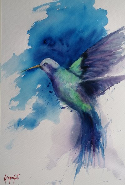 Den livlige kolibris flyvning af Giorgio Gosti