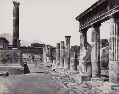 Den østlige søjlegang af Venus Pompeiianas tempel i Pompeji af Giorgio Sommer