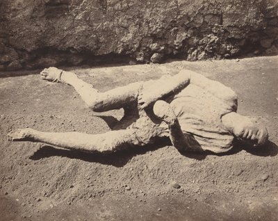 Menneskeafstøbning, Pompeji,1873 (foto) af Giorgio Sommer