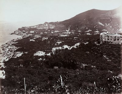 Panoramaudsigt over Casamicciola, nær Napoli af Giorgio Sommer