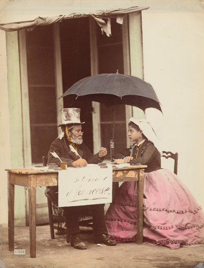 Offentlig forfatter, Napoli,1865-1870 (foto) af Giorgio Sommer