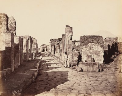 Strada di Sallustio, Pompei (Gaden Sallustio, Pompeji),ca. 1870 (foto) af Giorgio Sommer