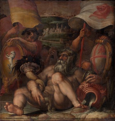 Allegori af Colle val dElsa og San Gimignano, 1563-1565 af Giorgio Vasari