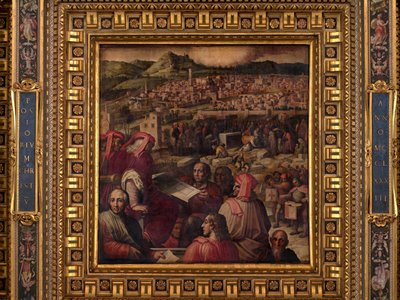 Arnolfo viser planen om at forstørre Firenze af Giorgio Vasari