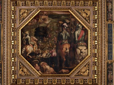 Slaget ved Marciano i Val di Chiana af Giorgio Vasari