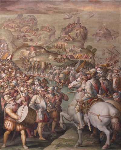 Erobringen af Porto Ercole, 1568-1570 af Giorgio Vasari