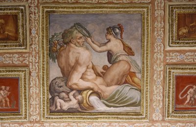 Ceres ammende Triptolemus, detalje af Altoviti loftet, 1553 fresco af Giorgio Vasari