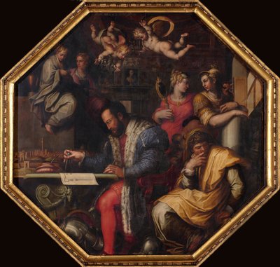 Cosimo studerer indtoget af Siena, 1563-1565 af Giorgio Vasari