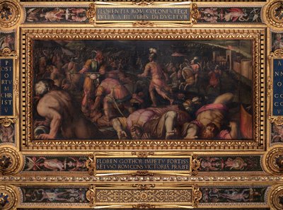 Nederlag for Radagasio under Fiesole af Giorgio Vasari