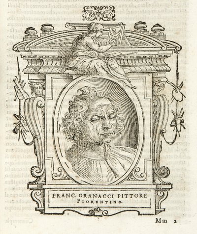 Milano, Biblioteca Braidense, Vite de piv excellent, Giorgio Vasari 1568, Francesco Granacci af Giorgio Vasari