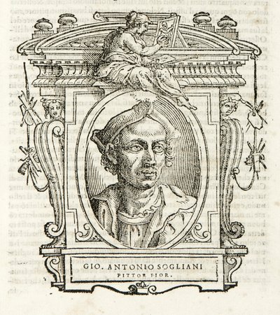 Milano, Biblioteca Braidense, Vite de piv excellent, Giorgio Vasari 1568, Giovanni Antonio Sogliani af Giorgio Vasari