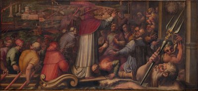 Pave Eugene IV går fra borde ved Leghorn for at søge tilflugt i Firenze, 1563-1565 af Giorgio Vasari
