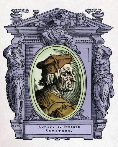 Portræt af ANDREA DA FIESOLE (Andrea Ferrucci af Giorgio Vasari