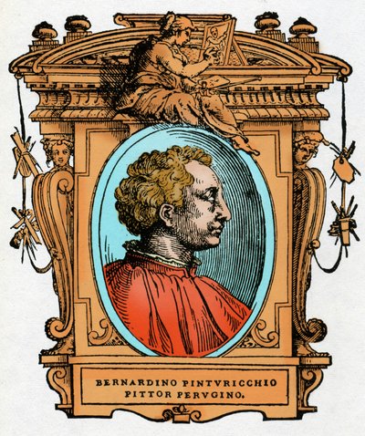 Portræt af Pinturicchio (Bernardino di Betto Bardi af Giorgio Vasari
