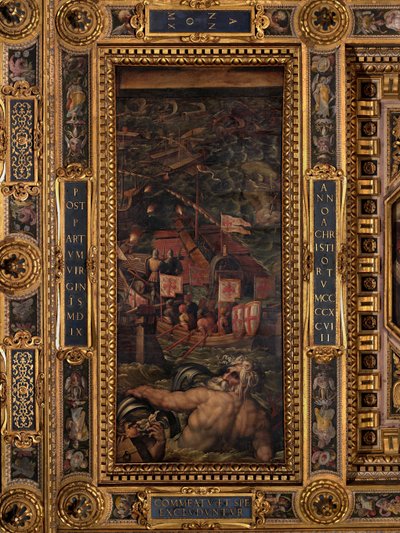Søslag mellem florentinerne og pisanerne af Giorgio Vasari
