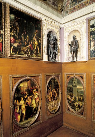 Studiolo (lille studie) af Francesco I, af Giorgio Vasari (1511-1574), Palazzo Vecchio, Firenze, Italien af Giorgio Vasari